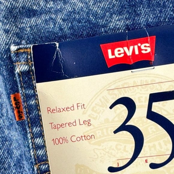 Levis 350 Orange Tag Vintage Denim Jeans Mens 36 32 NWT Tapered Y2K 90s 80s RARE - Picture 13 of 14